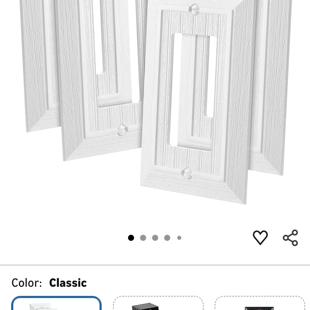 White wood bamboo Decorative wall switch plate cover